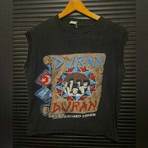 Rare Vintage 1984 Duran Duran Sleeveless Bootleg Concert  T- shirt Tee Large L